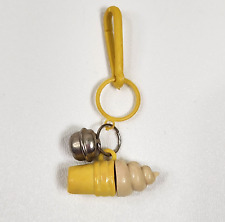 Vintage 1980s Plastic Bell Charm Ice Cream For 80s Necklace picture