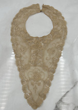 ORNATE HANDMADE ANTIQUE VINTAGE VICTORIAN LACE COLLAR FOR DRESSES picture