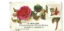 H. Waller, Philadelphia Shoe Store, Harrisburg, PA. Trade Card picture