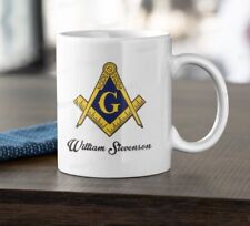 Masonic Freemason Mason Fraternal 11oz Coffee Mug Tea Cup PERSONALIZED picture
