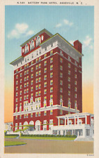 BATTERY PARK HOTEL POSTCARD ASHEVILLE NC NORTH CAROLINA 1930s picture