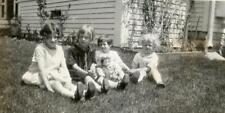 PP304 Vtg Photo FOUR CHILDREN, HOLDING A DOLL c Early 1900's picture