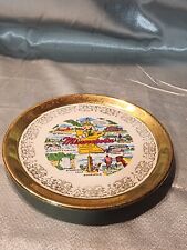 Vintage Collector's State of MINNESOTA Landmarks GOLD Trimmed SOUVENIR PLATE picture