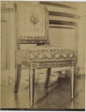 L.P., France, Château de Fontainebleau. Vintage Empire Style Albumen P Chair picture