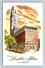 Columbus OH-Ohio, The Deshler Hilton Hotel, Advertising, Vintage Postcard picture