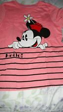X-Small Woman's Pink ~ Hello Goodbye 2 Sided Disney Tee Shirt NWT picture