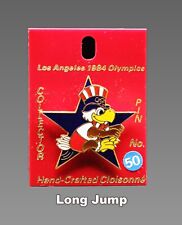 1984 Los Angeles Olympics Sam The Eagle Long Jump Collector Pin picture