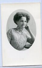 Real Photo Postcard - Pretty Young Lady - Dressy Top - Short Hair picture
