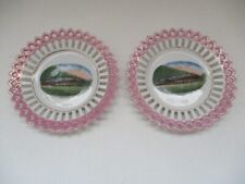 Pair (2)  Antq Bear Mountain Inn Dishes New York Palisades Park Made in Germany picture