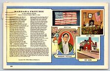 Postcard Barbara Fritchie, Her Flag, Her Relics, Her Home, Colonial Posted 1940 picture