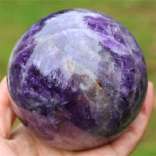 2.38lb Natural Dream Amethyst Quartz Sphere Crystal Ball Reiki Crystal Gem Decor picture