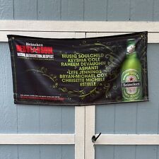 Heineken Red Star Soul Music Festival Cloth Banner 24x48 Beer Sign Man Cave RARE picture