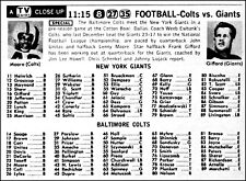 1959 New York Giants vs Baltimore Colts NFL Football Tv Ad Frank Gifford  tv13 picture