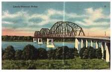 Bismarck ND - North Dakota - Liberty Memorial Bridge - Postcard picture