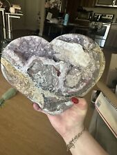 XXL  Amethyst Heart With Calcite And Pink Banding picture