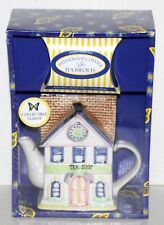 Teapot Wedgewood Cottage tea shop ceramic NEW gift one serving house building picture