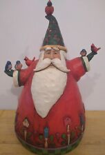Jim Shore Santa Christmas “Home To Roost For The Holidays” Cardinals Birds Robin picture