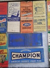13 MATCHBOOK COVERS WITH DISPLAY CASE GAS & OIL 1930s Thru 1960s picture