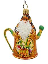 Patricia Breen Elaine's Santa Autumnal Fall Water Can Christmas Tree Ornament  picture