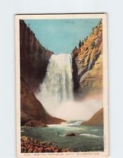 Postcard Great Fall From Below Yellowstone Park Wyoming USA picture