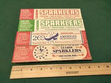 Lot of 4 Different Vintage 1970's Leader Sparklers Boxes ~ Bicentennial PRISTINE picture