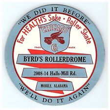 Vintage Byrd's Rollerdrome  Mobile AL Roller Skating Label For Health's Sake picture
