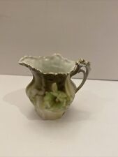 Vintage RS Germany  Hand-Painted Minature Floral Pitcher 3” picture