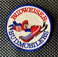 BUDWEISER BUDMOBILERS EMBROIDERED SEW ON ONLY PATCH BUD MAN SNOWMOBILE 4 3/4 NOS picture