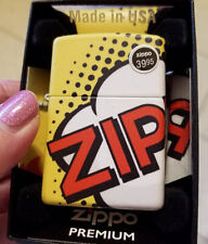 ZIPPO 49533 Pop Art Logo Wraparound Design Yellow NEW in box Windproof Lighter picture
