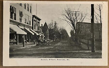 Sanford Maine School Street Scene Horse Wagon Antique Postcard c1900 picture