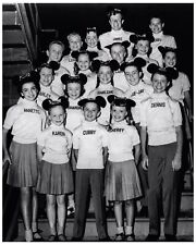 8x10 Glossy B&W Art Print 1957 Mickey Mouse Club Mouseketeers picture