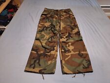 US Army Woodland 50% Nylon 50% Cotton Cold Weather Field Trousers Medium-Regular picture
