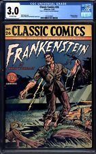 Classic Comics 26 FRANKENSTEIN CGC 3.0 Original 1945 Pre-Code M. Shelley Horror picture