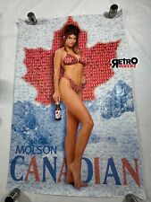 MOLSON CANADIAN BEER POSTER 20x30” Promo Man Cave Garage Pinup 1998 picture