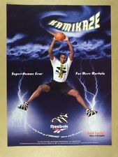 1995 Reebok Kamikaze Basketball Shoe Shawn Kemp photo vintage print Ad picture