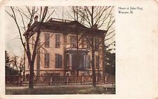 Warsaw Illinois~Abraham Lincoln's Private Secretary~John Hay Home c1908 Postcard picture