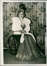 SINGER TRIUMPHS IN WHEEL CHAIR. Miss MARJORIE L... - Vintage Photograph 3314855 picture
