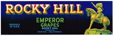 ORIGINAL  CRATE LABEL VINTAGE EXETER AMERICAN INDIAN 1930S ROCKY HILL GRAPE  picture