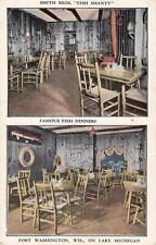 Vintage Postcard Ft Washington Wisconsin Smith Brothers Fish Shanty Restaurant picture