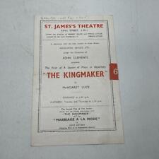 Playbill Theater Program St. James Theatre The Kingmaker picture