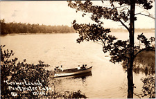 Postcard RPPC Pentwater Michigan Cramer Launch Pentwater Lake Boat Posted 1911 picture
