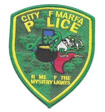 Texas-CITY OF MARFA POLICE- ST. PATRICKS DAY PATCH-FULLY EMBROIDERED-NICE PATCH picture
