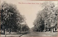 Pella Iowa Main Street Antique Photo Postcard c1910 picture