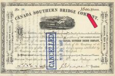 1,500 or 1,250 Shares Canada Southern Bridge Co. - 1877-1879 dated Michigan Rail picture
