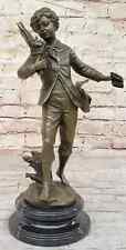 Detailed Figurine: Bruchon`s French Bronze School Boy - Hot Cast Sculpture picture