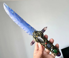 9.8“Opal knife crystal dagger hand carved Crystal Healing random/pc picture