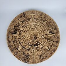10” Aztec Solar Sun Xiuhpohualli & Tonalpohualli Wall Calendar Plaque picture