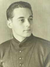 ID Photograph Handsome Man Studio Portrait 1940's Dapper Cute Attractive  picture