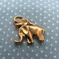 Gold Tone Elephant Pair Lapel Tac Pin picture