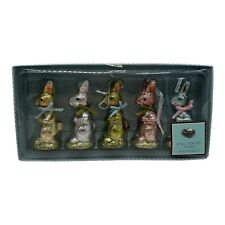 Set Of 5 Easter Faux Chocolate Foil Bunnies Well Dressed Home Ornaments 3.5
